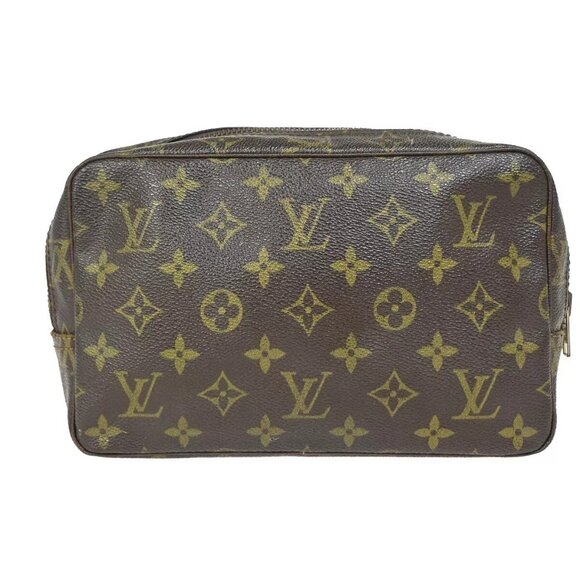 LOUIS VUITTON Trousse Toilette 23 Clutch Hand Bag Monogram Brown - Picture 1 of 15